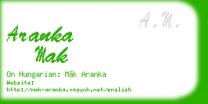 aranka mak business card