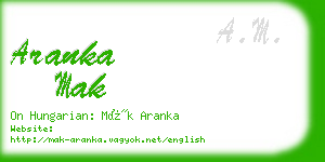 aranka mak business card